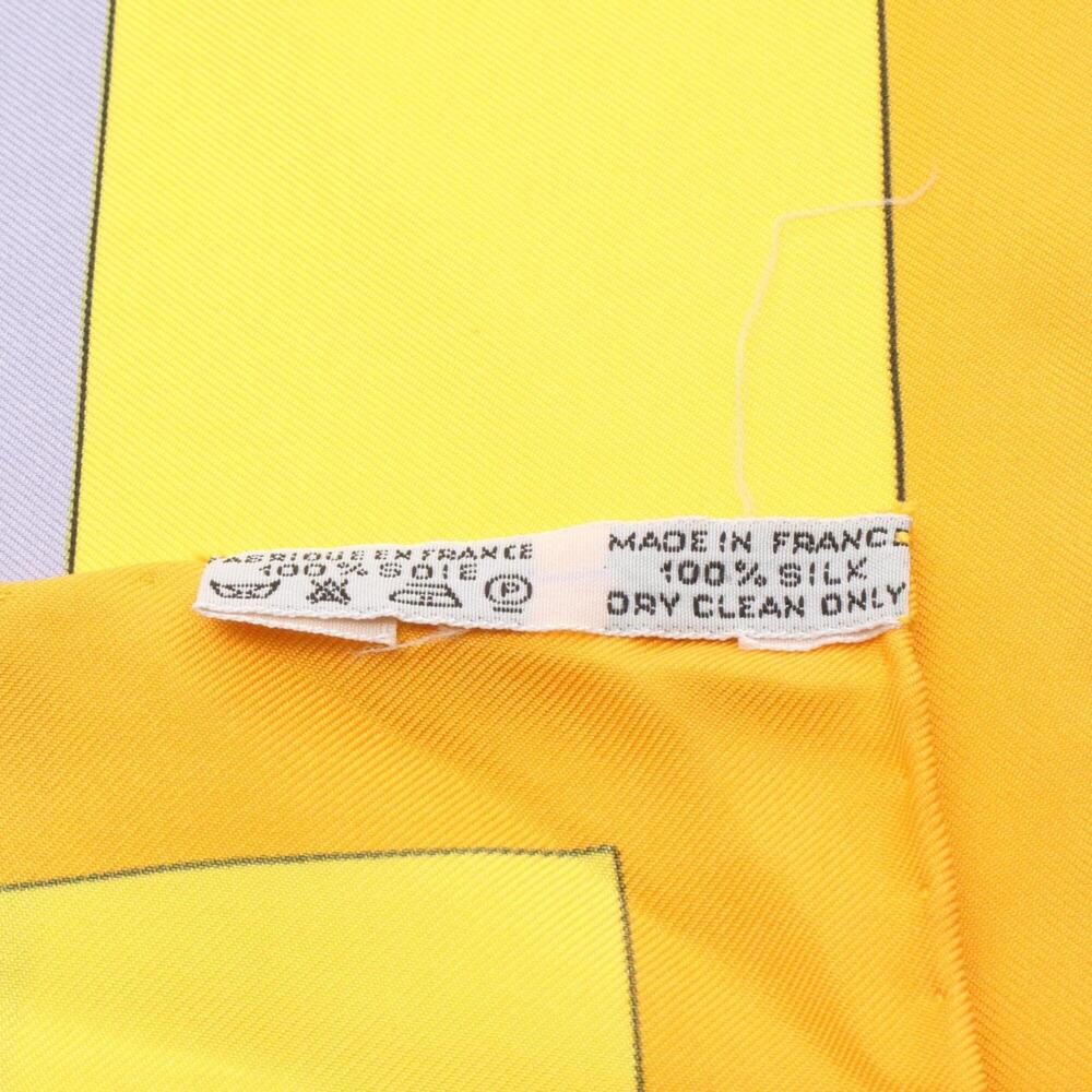 HERMES Authentic Yellow Silk Scarf - Picture 3 of 5